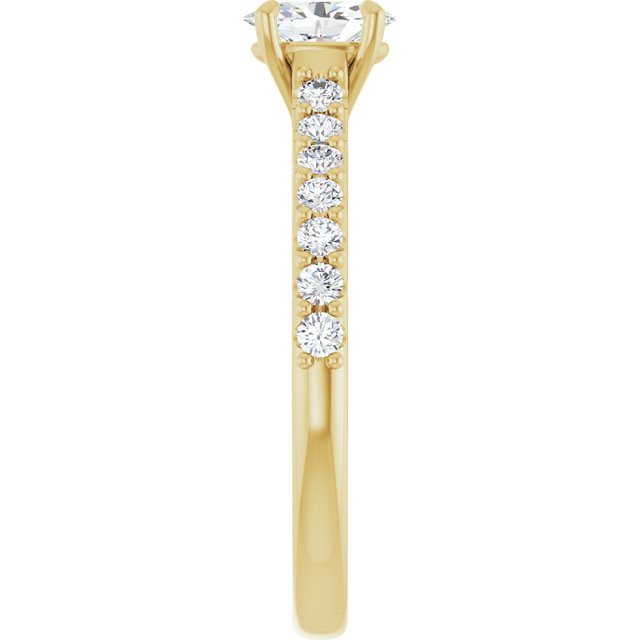 oval-14K Yellow gold