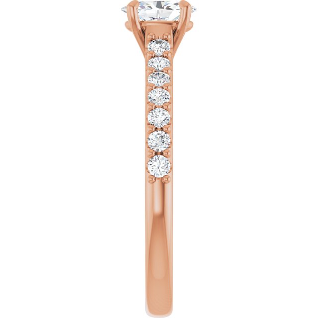 oval-14K Rose gold