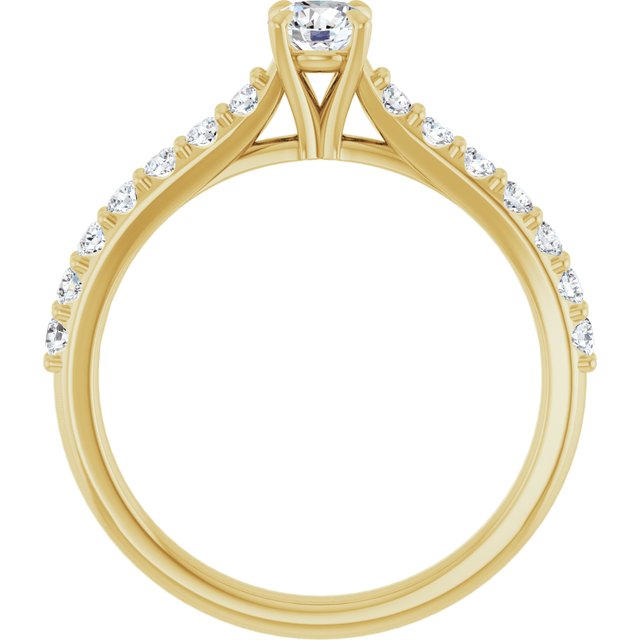 round-14K Yellow gold