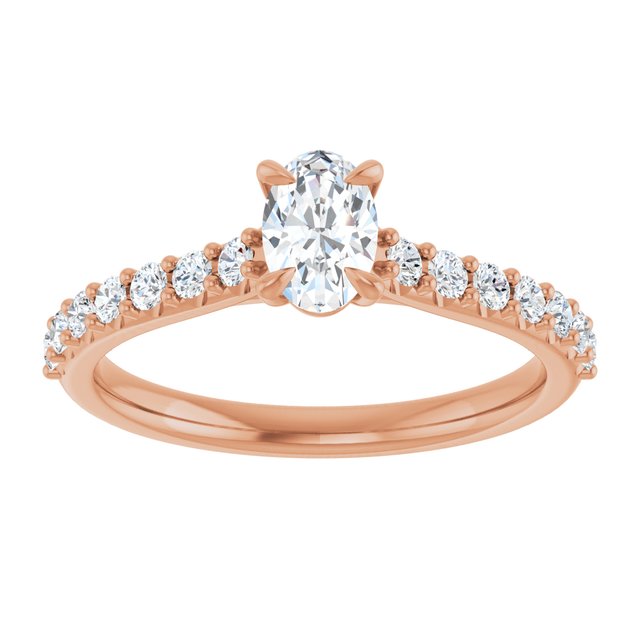 oval-14K Rose gold