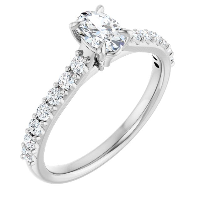 oval-18K White gold