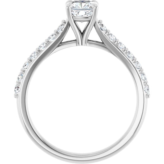cushion-14K White gold