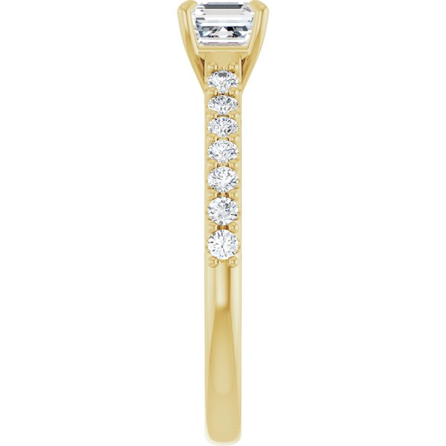 asscher-14K Yellow gold