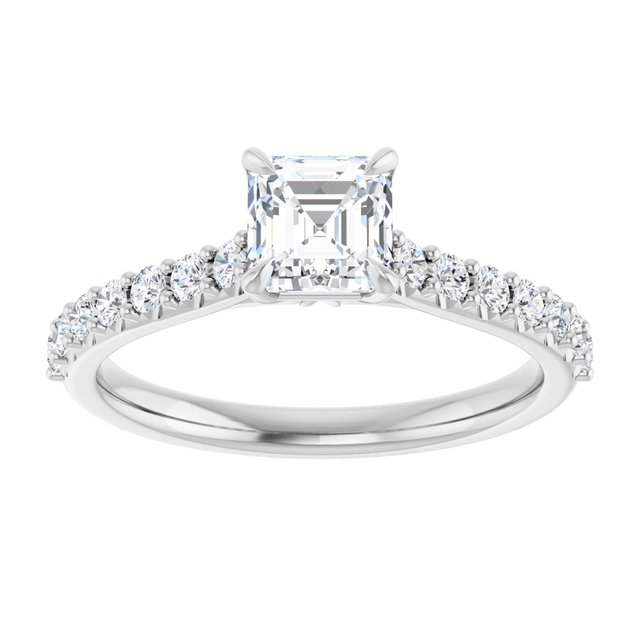 asscher-14K White gold