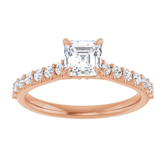 asscher-14K Rose gold