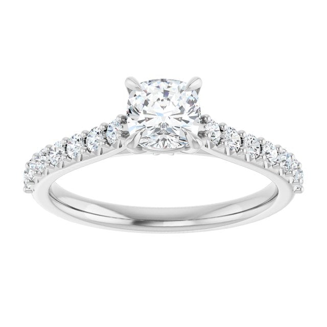 cushion-18K White gold