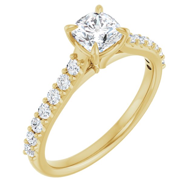 cushion-10K Yellow gold