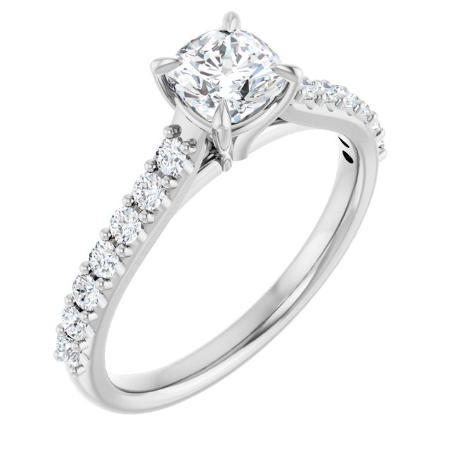 cushion-10K White gold