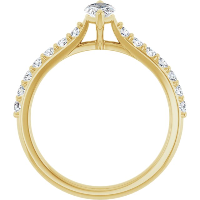 marquise-14K Yellow gold