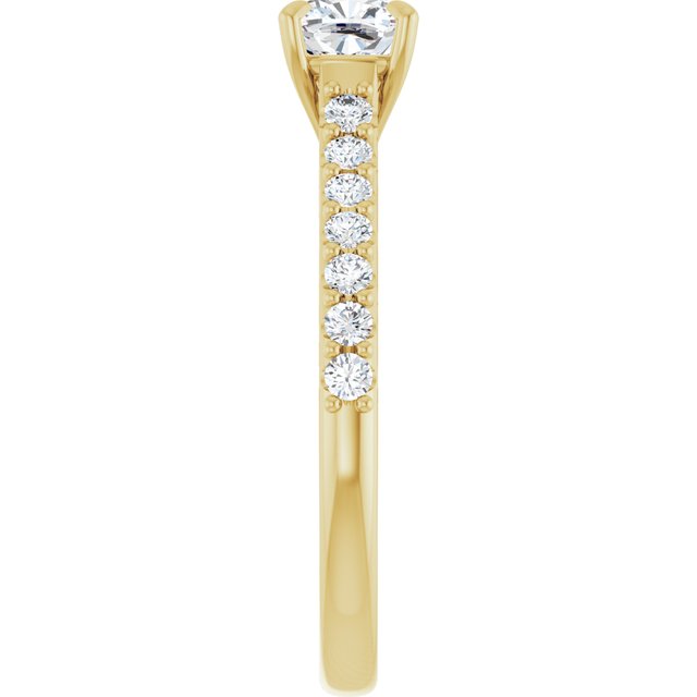 cushion-14K Yellow gold