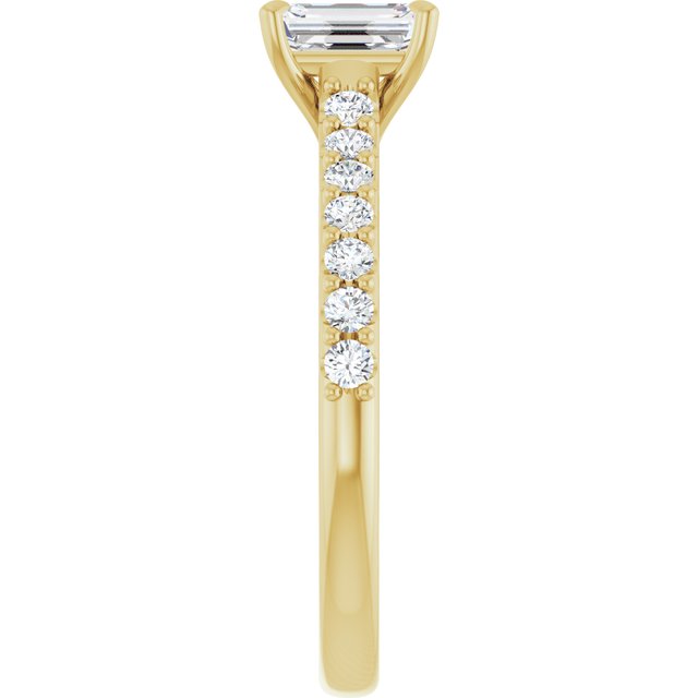 emerald-10K Yellow gold