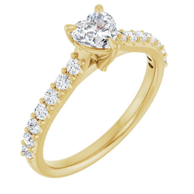 heart-10K Yellow gold
