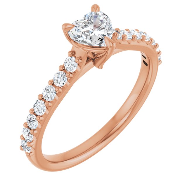 heart-14K Rose gold