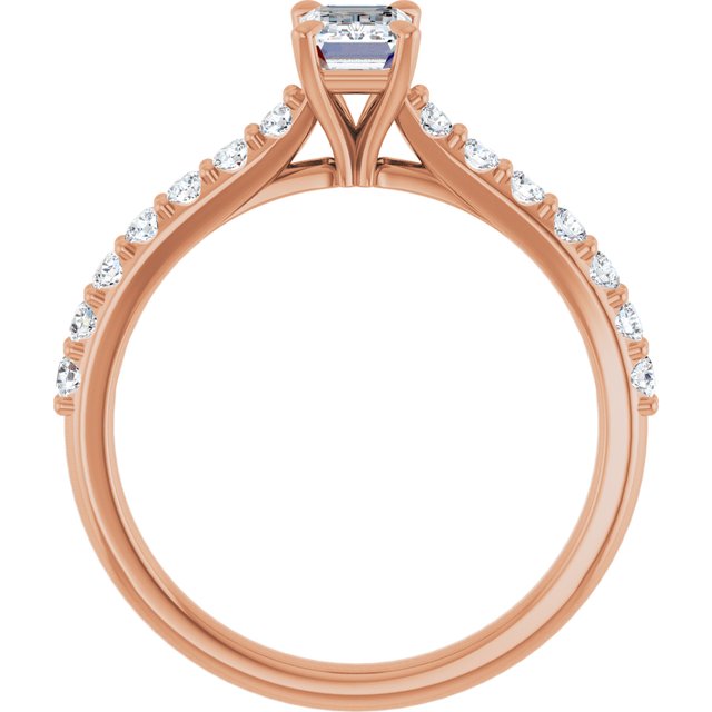 emerald-18K Rose gold