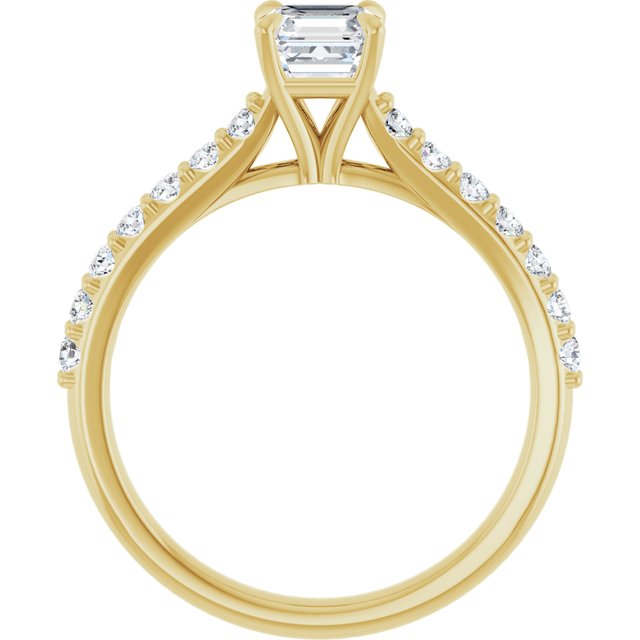 asscher-10K Yellow gold
