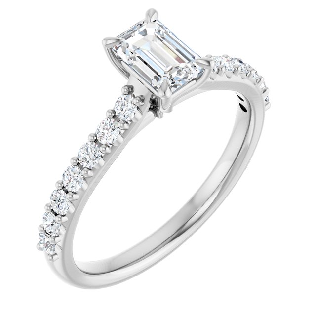 emerald-14K White gold