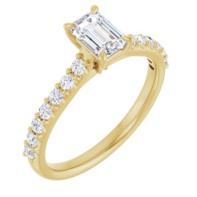 emerald-14K Yellow gold