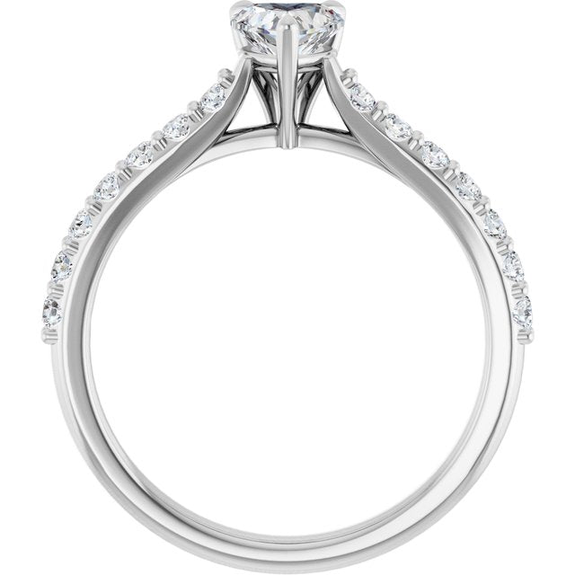 heart-18K White gold
