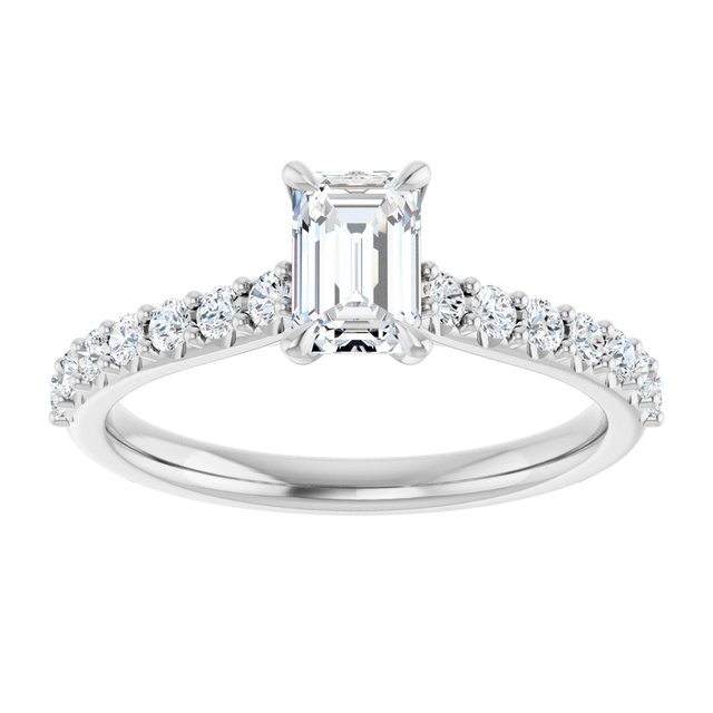 emerald-14K White gold