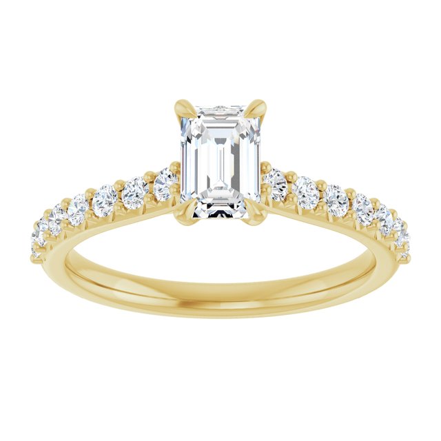 emerald-10K Yellow gold