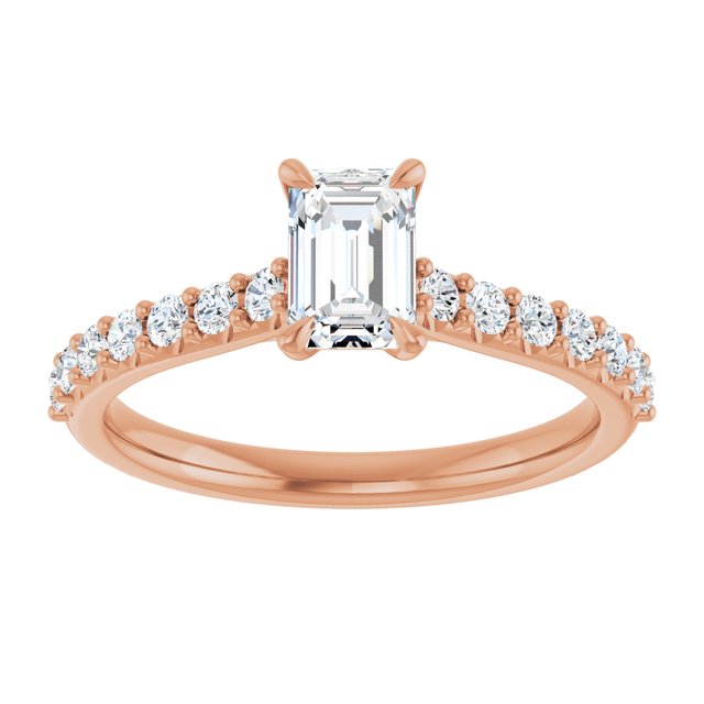 emerald-18K Rose gold