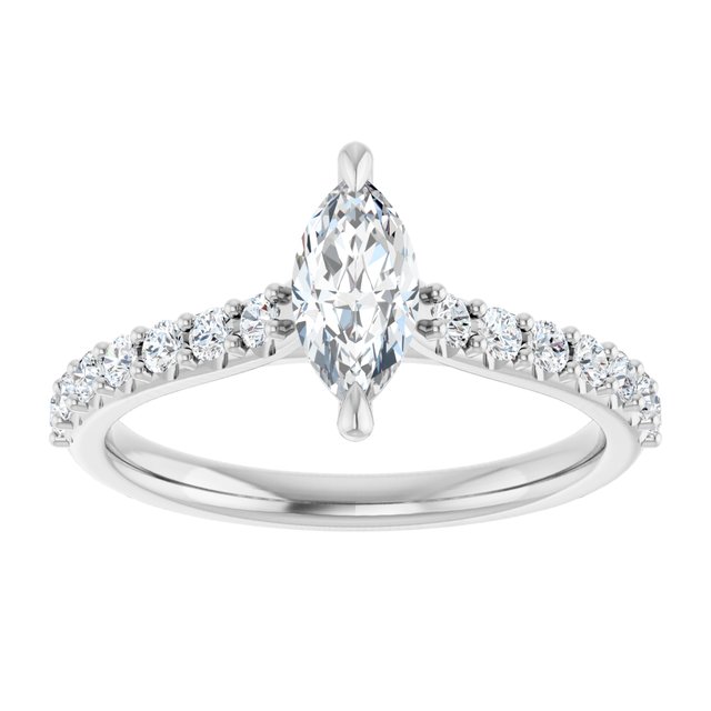 marquise-14K White gold