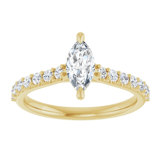 marquise-10K Yellow gold