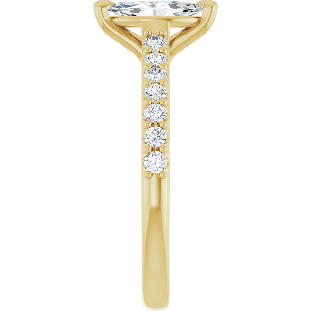 marquise-14K Yellow gold