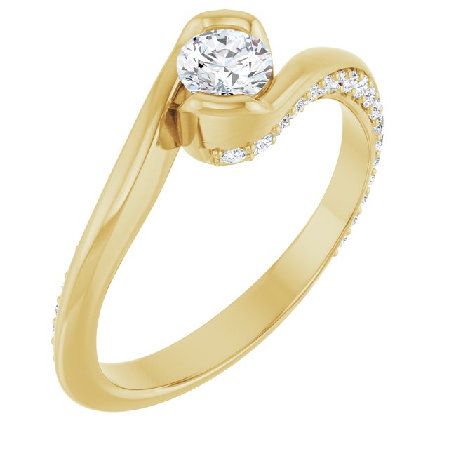 round-14K Yellow gold