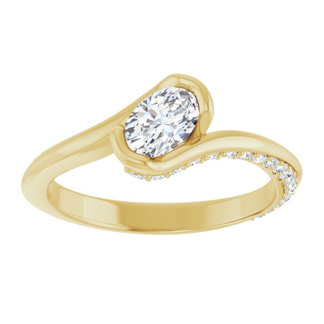 oval-14K Yellow gold