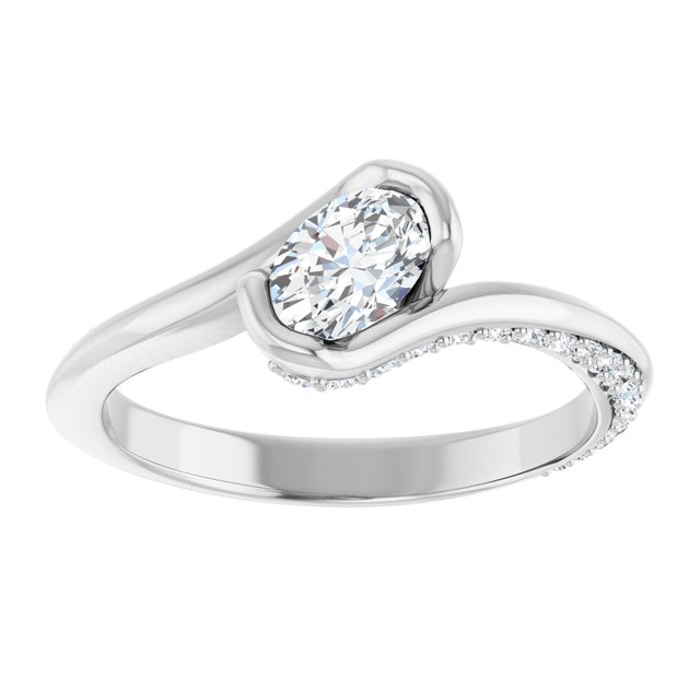 oval-10K White gold