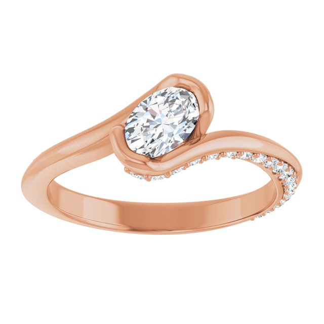oval-14K Rose gold