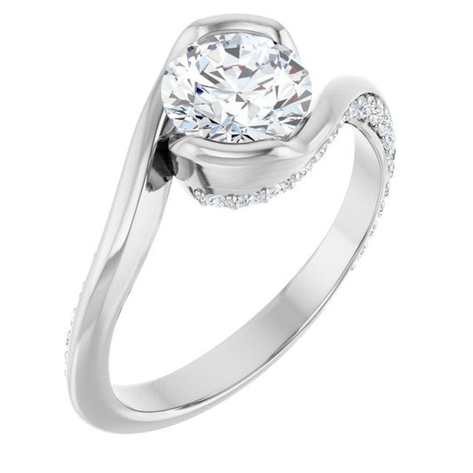 round-14K White gold