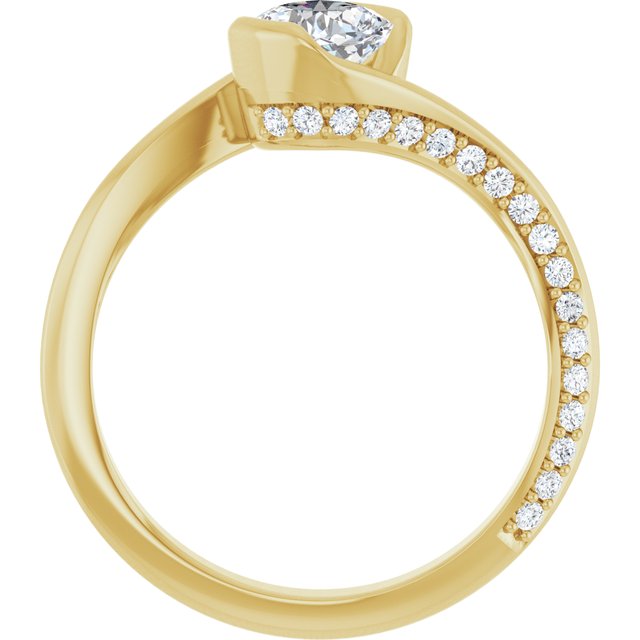 cushion-14K Yellow gold