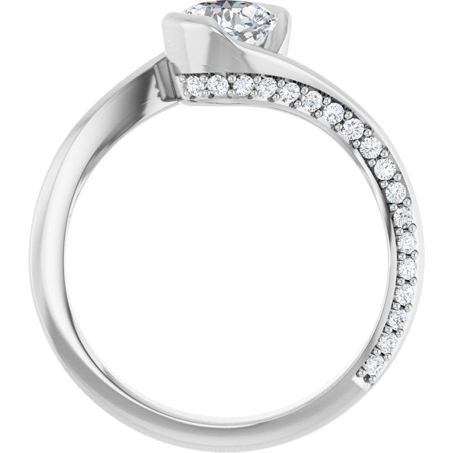 cushion-14K White gold