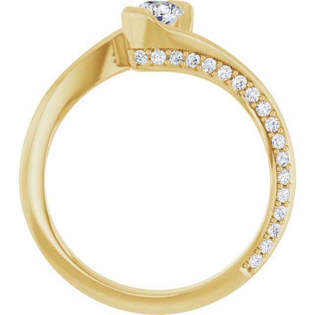 round-18K Yellow gold