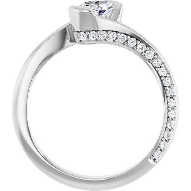 oval-18K White gold