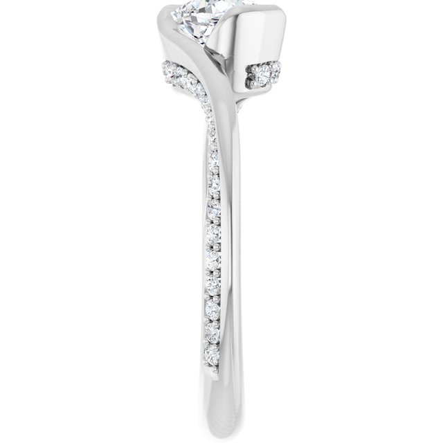 cushion-18K White gold