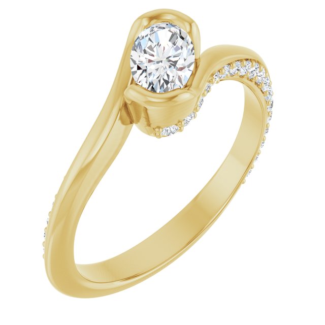 oval-18K Yellow gold