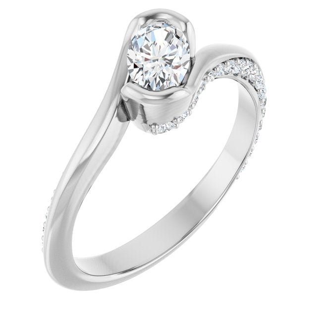 oval-10K White gold