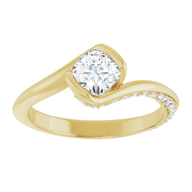 cushion-10K Yellow gold
