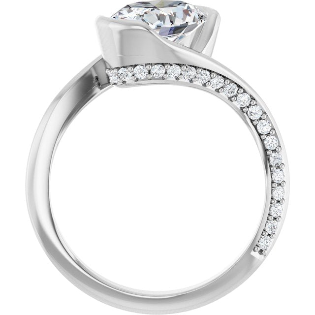oval-14K White gold