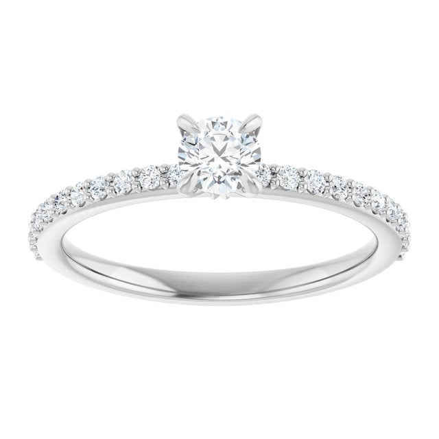 round-14K White gold