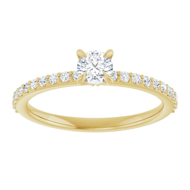 round-18K Yellow gold
