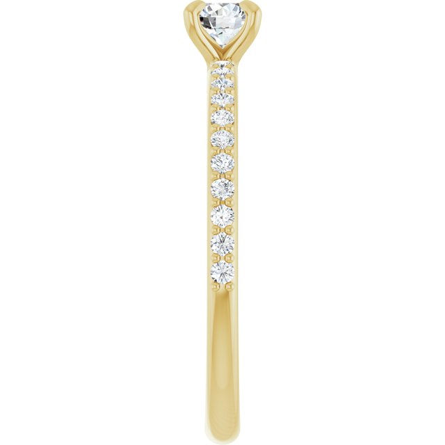 round-14K Yellow gold