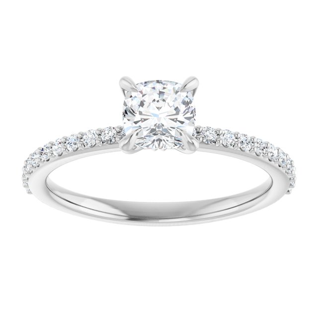 cushion-10K White gold