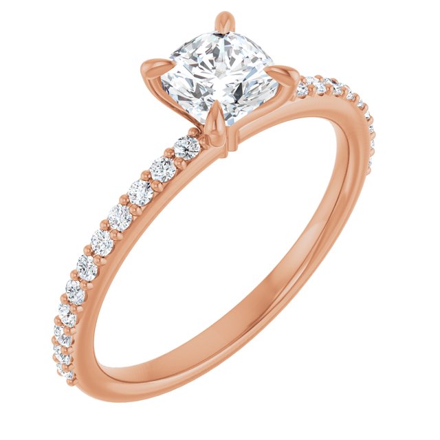 cushion-18K Rose gold