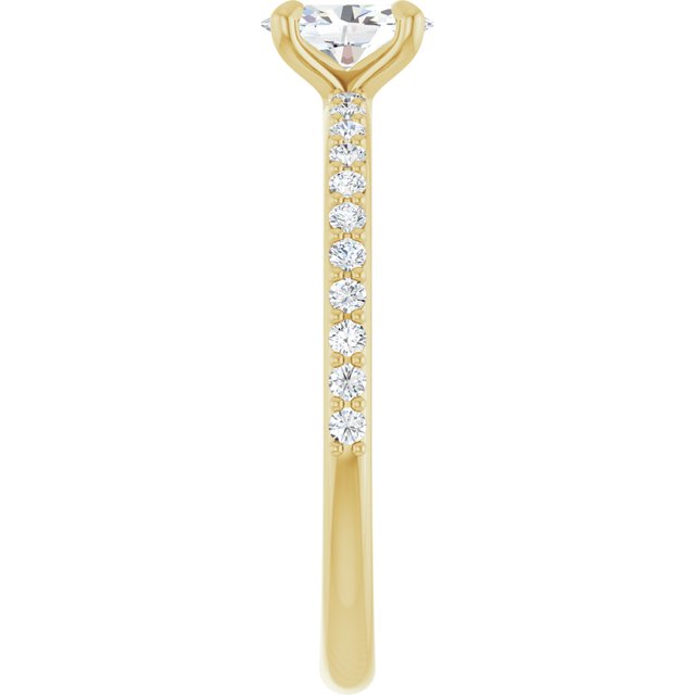 oval-14K Yellow gold