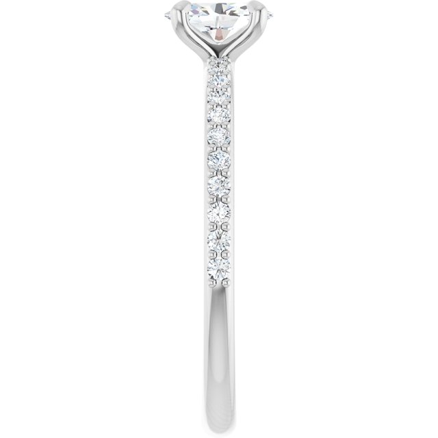 oval-14K White gold