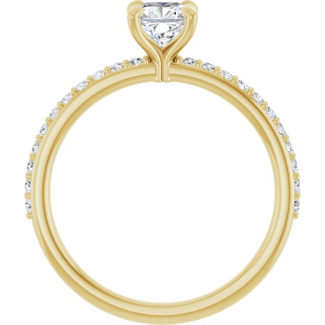 cushion-18K Yellow gold